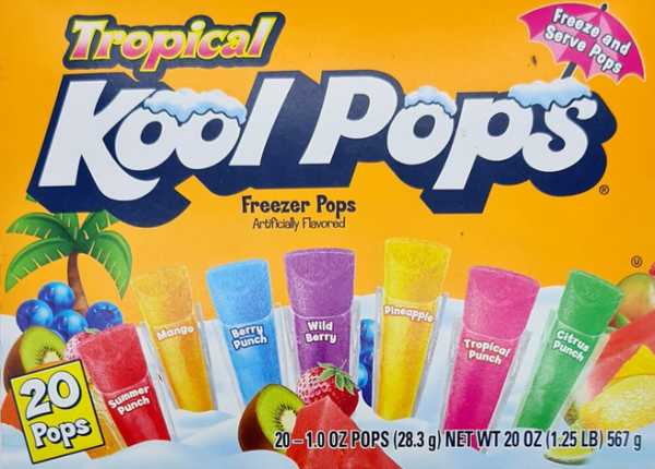 KOOL POPS 20 Freezer Pops 'Tropical' 7 Fruchtsorten ergibt 20 Wassereis 567 gr